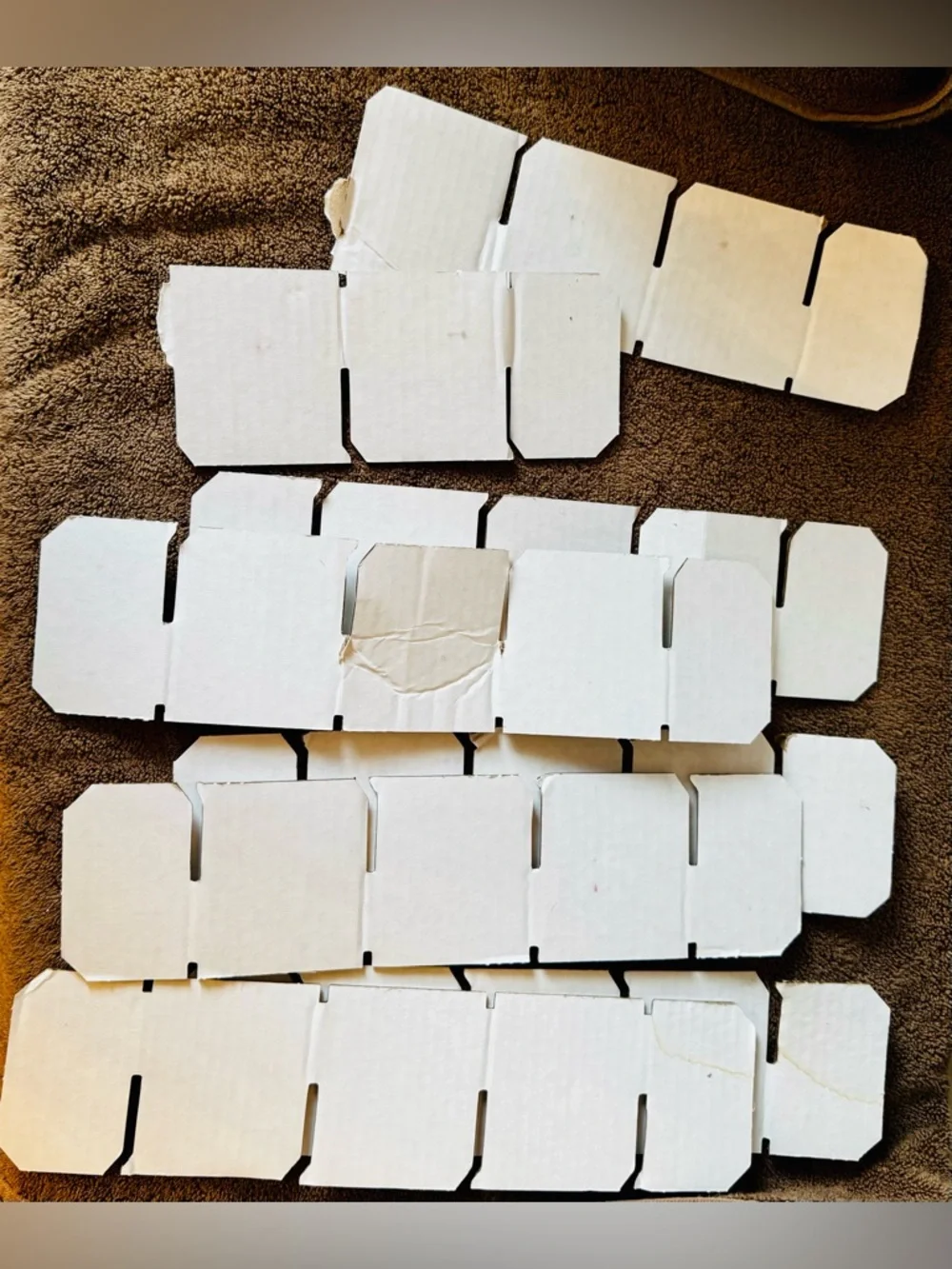 CONTAINER STORE 22 Slot Modular White Cardboard Grid Organizer #A